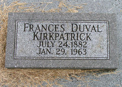 Frances Duval <I>Bates</I> Kirkpatrick 