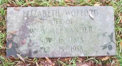 Elizabeth <I>Wofford</I> Alexander 