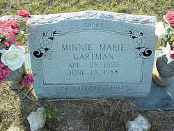 Minnie Marie <I>Hempel</I> Gartman 