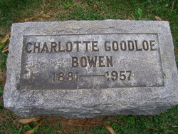 Charlotte “Lottie” <I>Goodloe</I> Bowen 