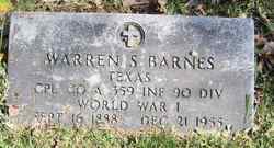 Corp Warren Sylvester Barnes 