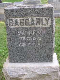 Martha Belle “Mattie” <I>Biggs</I> Baggarly 