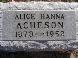 Alice Brown <I>Hanna</I> Acheson 