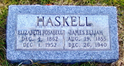 Elizabeth Rosabell <I>Curtis</I> Haskell 