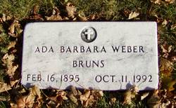 Ada Barbara <I>Weber</I> Bruns 