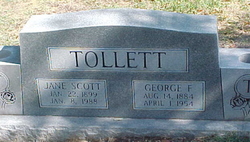 Jane “Effie” <I>Scott</I> Tollett 