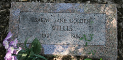 Sarah Jane <I>Golden</I> Willis 