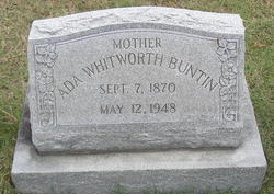 Ada <I>Whitworth</I> Buntin 