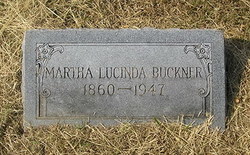 Martha Lucinda “Mattie” <I>Evans</I> Buckner 