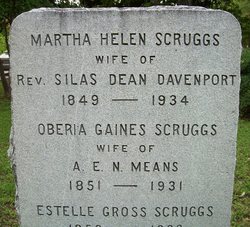 Martha Helen <I>Scruggs</I> Davenport 