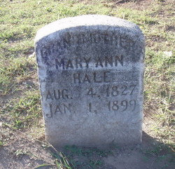 Mary Ann <I>Maxey</I> Hale 