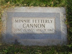 Minnie Charlotte <I>Fetterly</I> Cannon 
