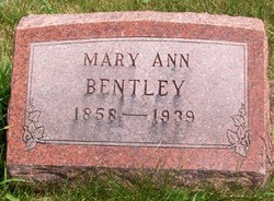 Mary Ann “Mollie” <I>Taylor</I> Bentley 