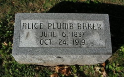 Alice <I>Plumb</I> Baker 