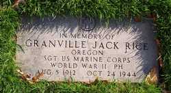 SGT Granville Jackson “Jack” Rice 
