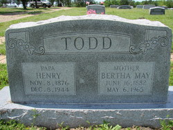 Bertha May <I>Graves</I> Todd 