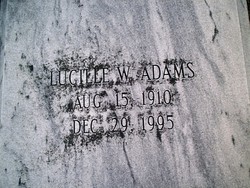 Lucille <I>Wheeler</I> Adams 