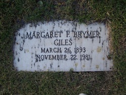 Margaret F <I>Giles</I> Brymer 