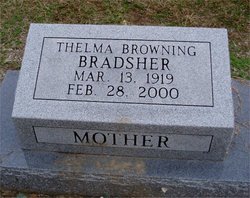 Ollie Thelma <I>Browning</I> Bradsher 