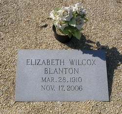 Elizabeth “Bess” <I>Wilcox</I> Blanton 