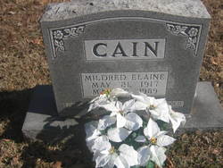 Mildred Elaine <I>Crowder</I> Cain 