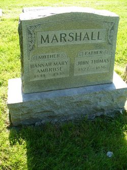 Hannah Mary <I>Ambrose</I> Marshall 