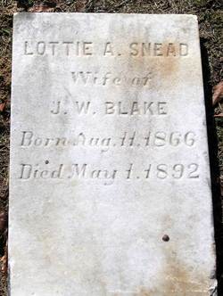 Lottie A. <I>Snead</I> Blake 