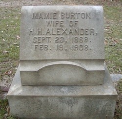 Mary “Mamie” <I>Burton</I> Alexander 