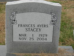 Frances Josephine <I>Ayers</I> Stacey 
