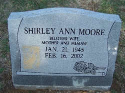 Shirley Ann <I>Allgood</I> Moore 