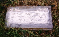 Sarah Jane “Jennie” <I>Wells</I> Cleveland 