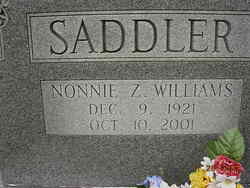 Nonnie Zenna <I>Williams</I> Saddler 