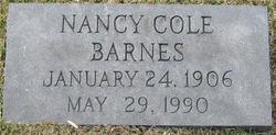 Nancy <I>Cole</I> Barnes 