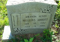Amanda Agnes <I>Mullins</I> Abbott 
