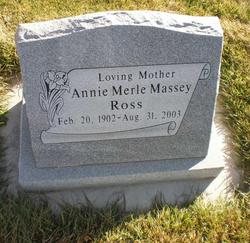 Annie Merle <I>Massey</I> Ross 