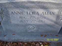 Annie Lora <I>Henderson</I> Aman 