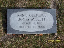 Annie Gertrude <I>Jones</I> Aydlett 