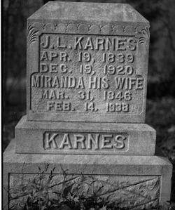 Miranda Jane <I>Hendricks</I> Karnes 