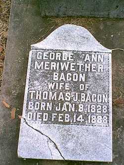 George Ann <I>Meriwether</I> Bacon 