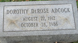 Dorothy <I>DeRose</I> Adcock 