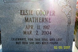 Elsie Mae <I>Cooper</I> Matherne 