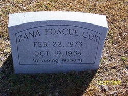 Zana Howard “Peachie” <I>Foscue</I> Cox 