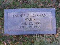 Fannie <I>Alderman</I> Ward 