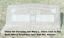 Mary L <I>Johns</I> Cain 
