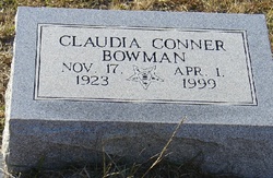 Claudia Lestine <I>Conner</I> Bowman 