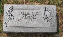 Sallie <I>Cox</I> Adams 