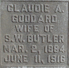 Claudie A. <I>Goddard</I> Butler 