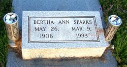 Bertha Ann <I>Cox</I> Sparks 