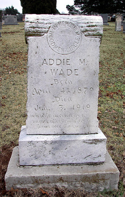 Addie Missouri <I>Miller</I> Wade 