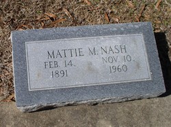 Mattie Mabell <I>Thompson</I> Nash 